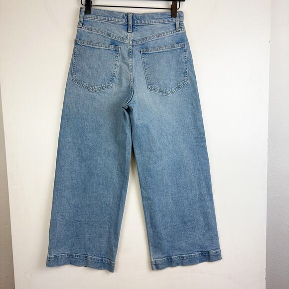GAP Denim High Rise Wide Leg Crop Jeans Womens - 2 26 S Short - Picture 4 of 9